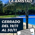 CAMPING LA AMISTAD CERRADO DEL 19/11 AL 30/11