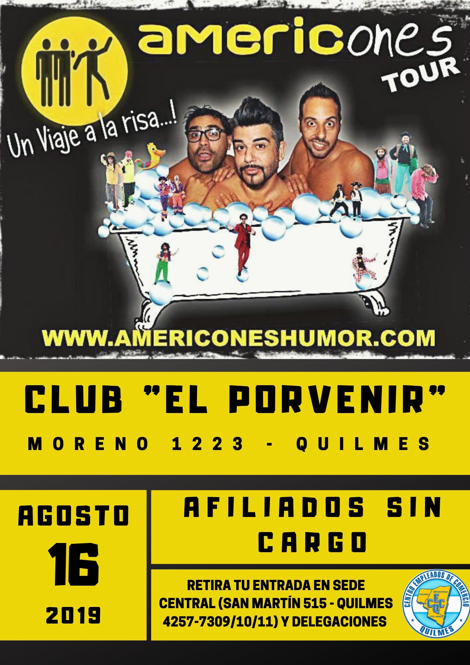 Americones Humor en el club «El Porvenir»