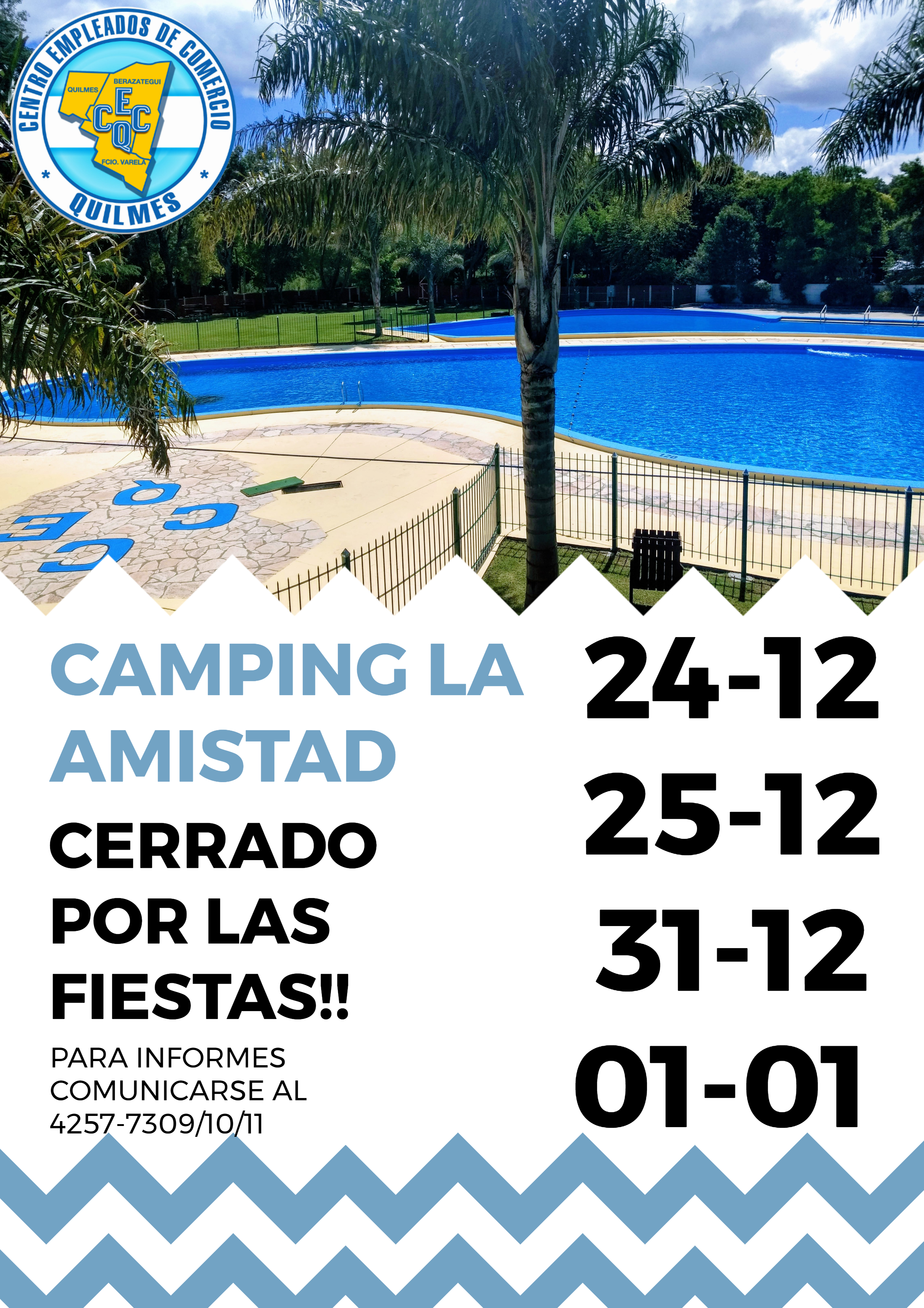 CAMPING LA AMISTAD CERRADO 24/12 – 25/12 – 31/12 – 01/01